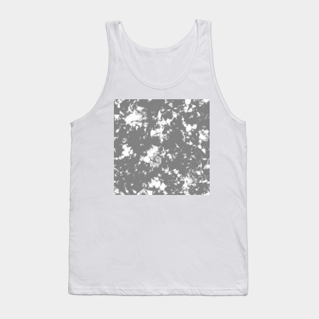 Gray pewter marble - Tie-Dye Shibori Texture Tank Top by marufemia